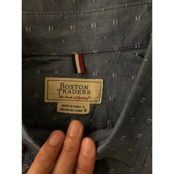 Men’s Button Down Blue Shirt L - Picture 4 of 5